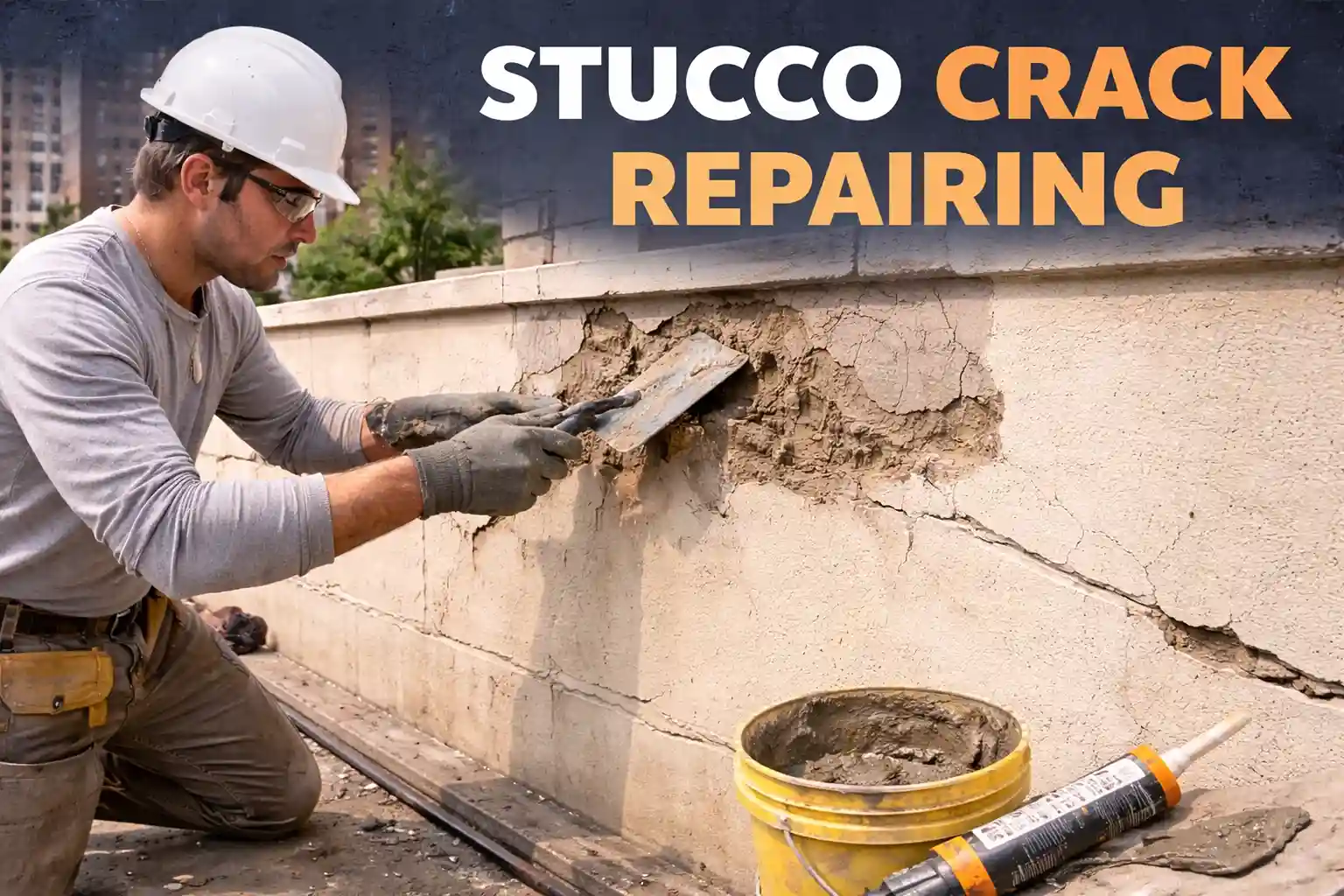 stucco crack repair service